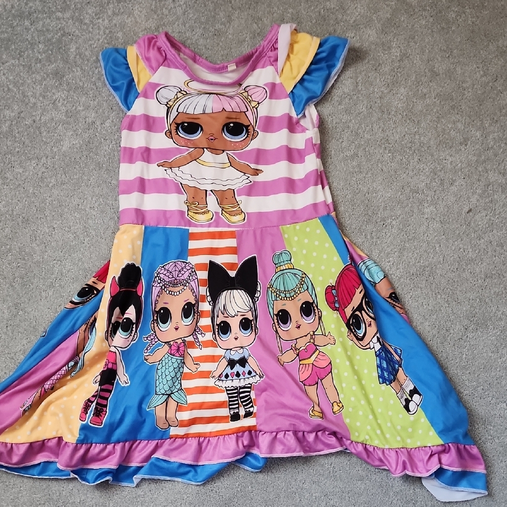 Colorful Cartoon Character Dress